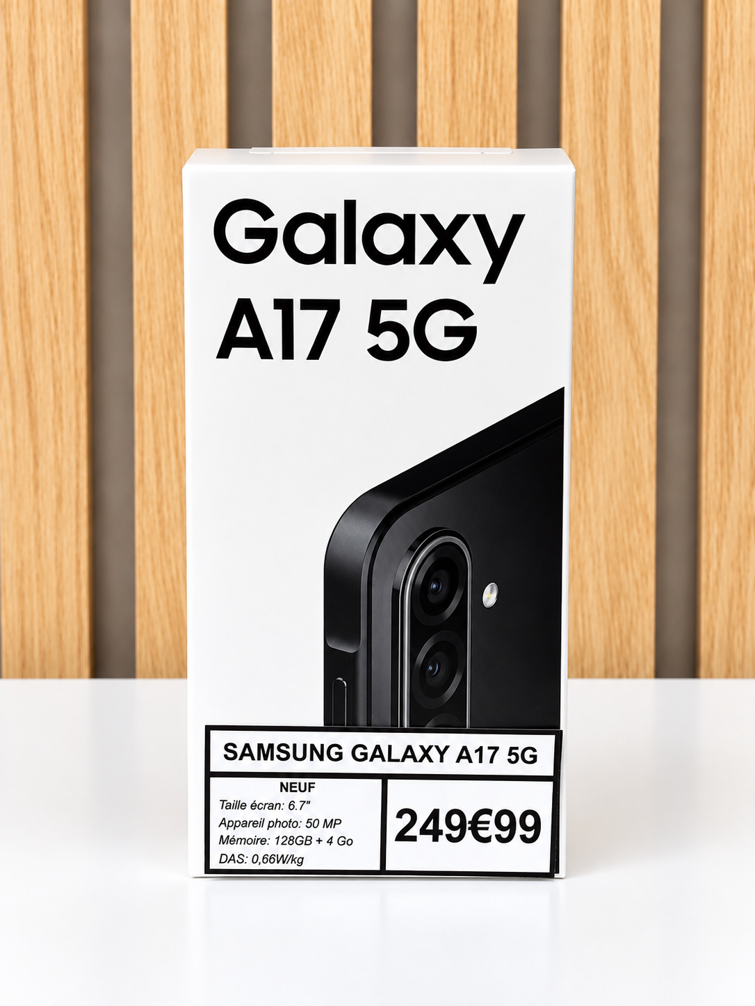 Boîte du Samsung Galaxy A17 5G neuf, écran 6,7 pouces, coloris noir Repair Place Chamalières