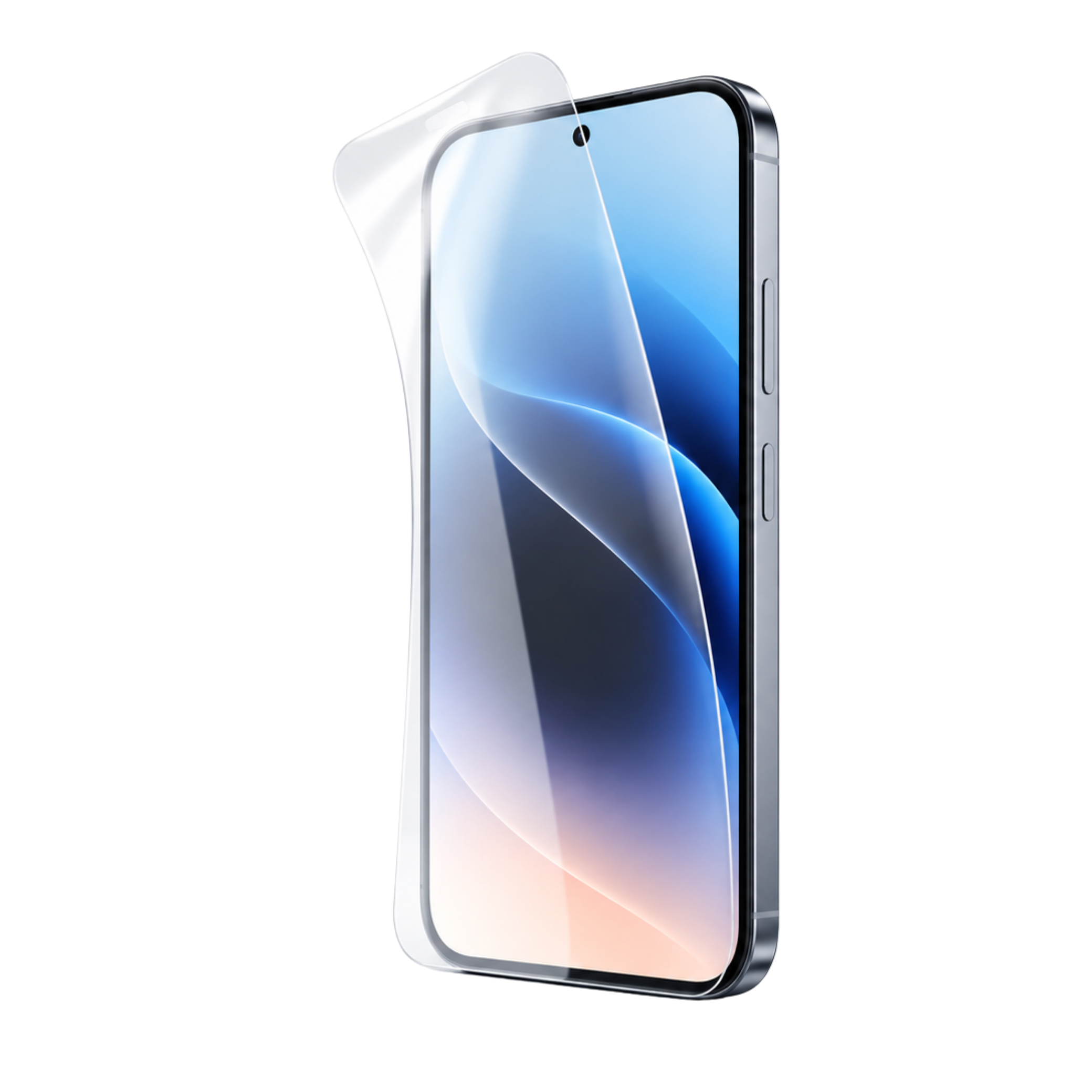 Film de protection posé sur un écran de smartphone