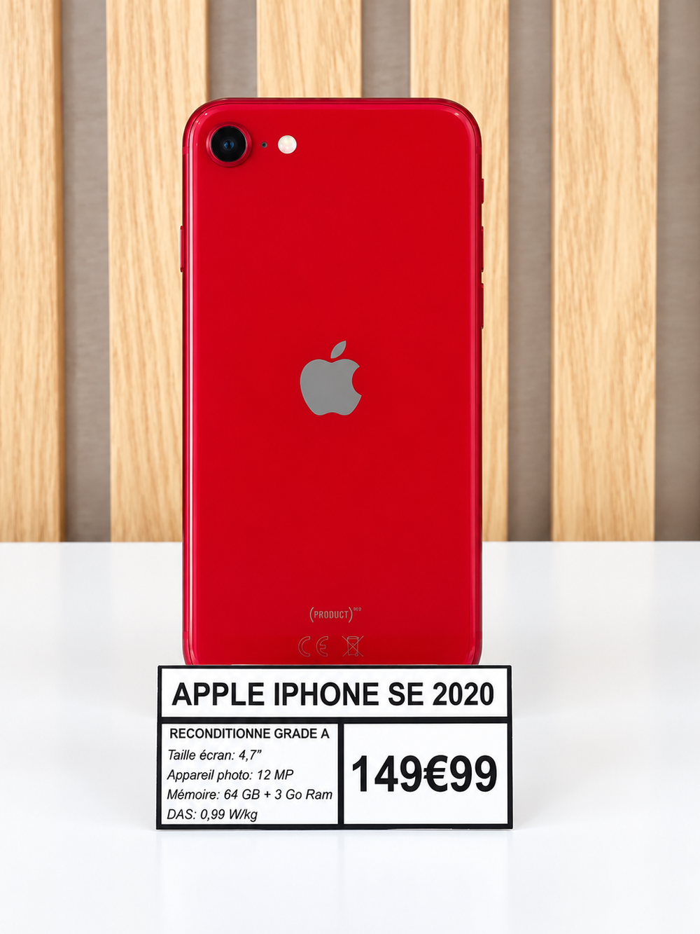 iPhone SE 2020 rouge reconditionné grade A Repair Place Chamalières