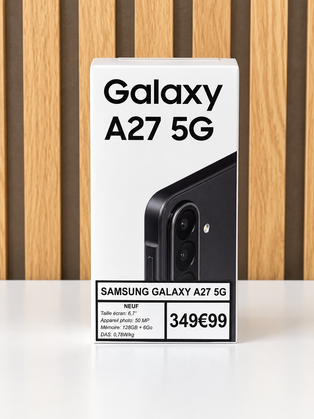 Boîte du Samsung Galaxy A27 5G neuf, écran 6,7 pouces, coloris noir Repair Place Chamalières