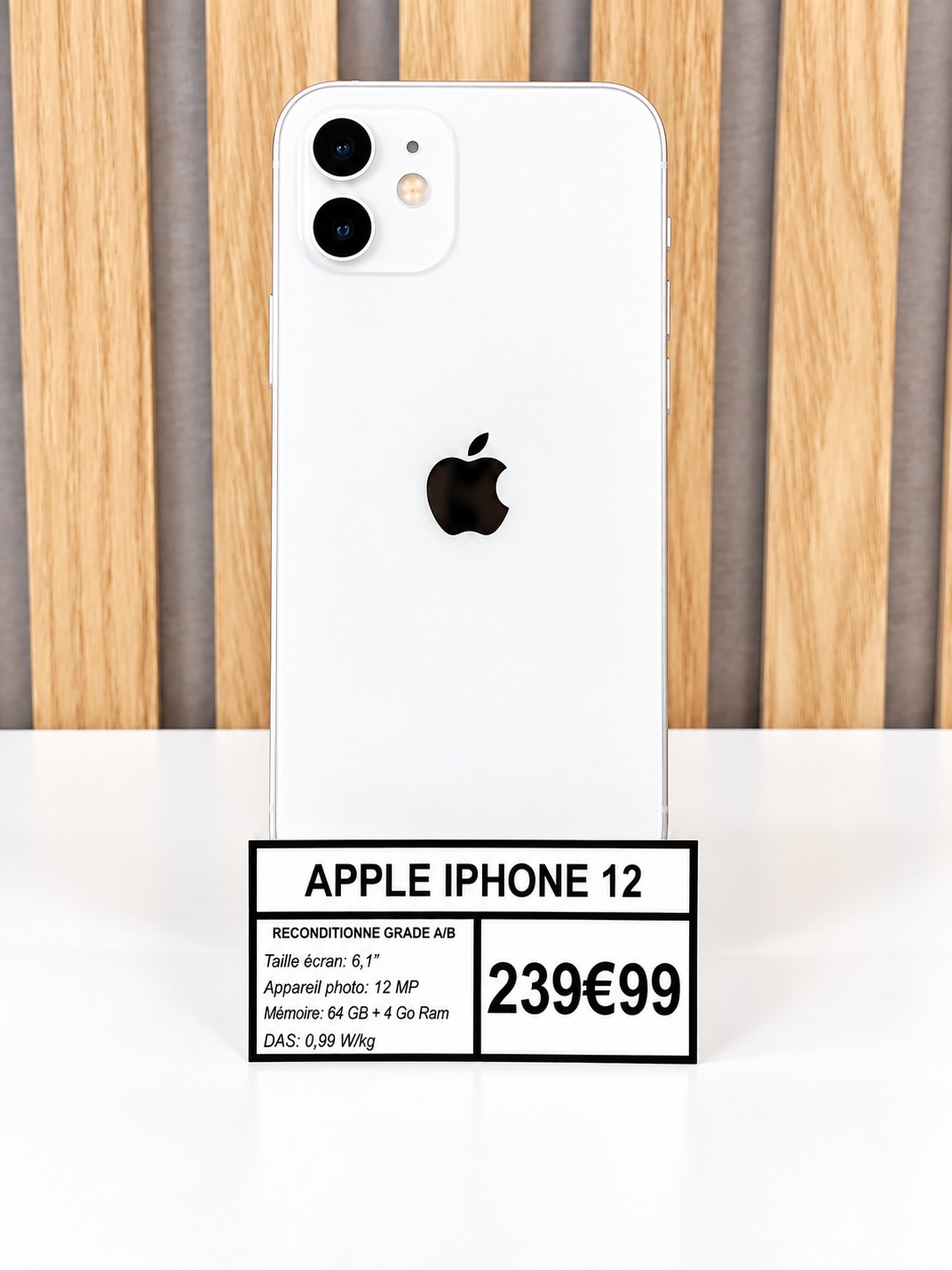 iPhone 12 blanc reconditionné grade A Repair Place Chamalières